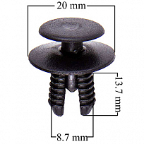 Клипса SKYWAY распорная Ford/Toyota/NissanVW/Honda/Mercedes/Fiat/Iveco/Opel/Renault/BMW/Isuzu(min25)
